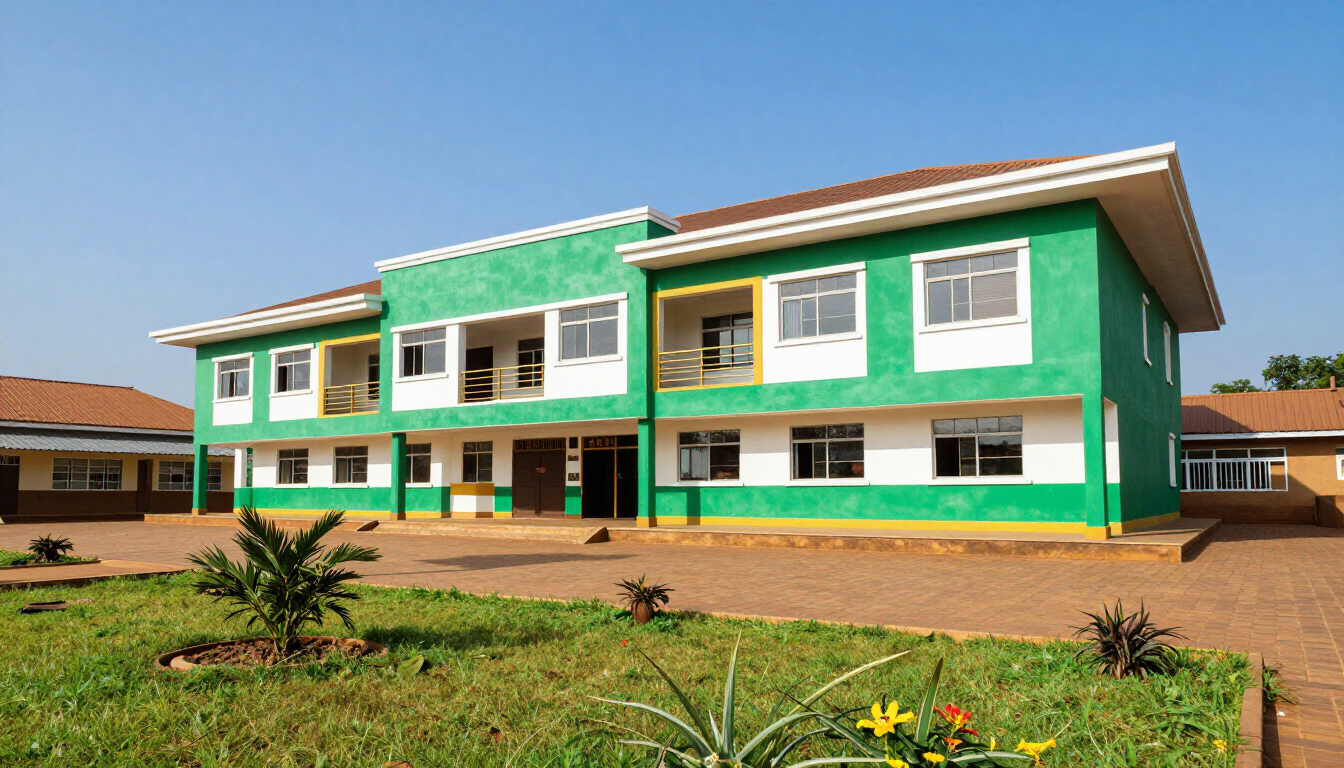 Emerald Junior School two-story classroom block and courtyard