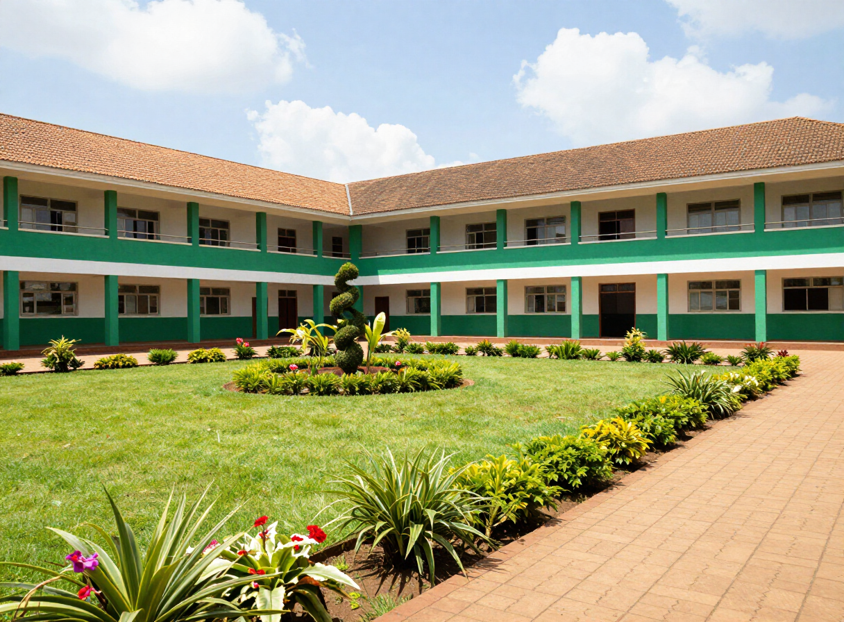 Landscaped courtyard at Emerald Junior School